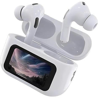 LED Display Noise-Canceling Bluetooth Earbuds