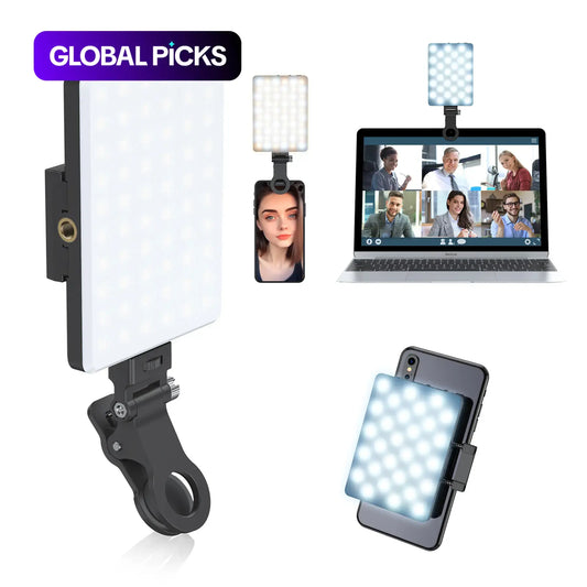 Portable Rechargeable LED Clip-On Selfie Light